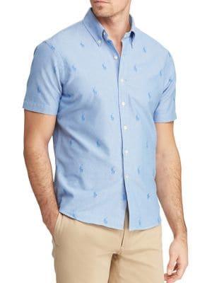 Polo Ralph Lauren Classic-fit Short-sleeve Pony Oxford Shirt