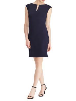 Lauren Ralph Lauren Keyhole Crepe Dress