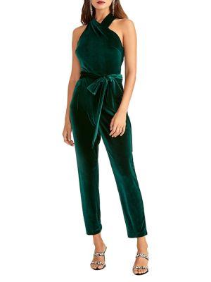 Rachel Rachel Roy Self-tie Velvet Jumpsuit