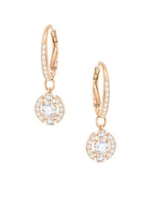 Swarovski Sparkling Dance Crystal 18k Rose-goldplated Hoop Earrings