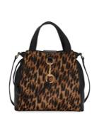 Vince Camuto Ames Leather-trimmed Leopard-print Calf Hair Satchel