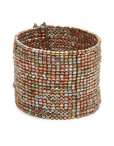 Design Lab Lord & Taylor Multi-row Beaded Cuff Bracelet