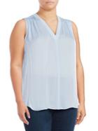 Vince Camuto Plus Sleeveless V-neck Top