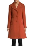Kate Spade New York Wool Twill Fit-and-flare Car Coat