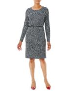 Olsen Belted Dotted Sheath Dress