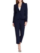 Tahari Arthur S. Levine One Button Notch Collar Strong Shoulder Jacket And Pant Suit