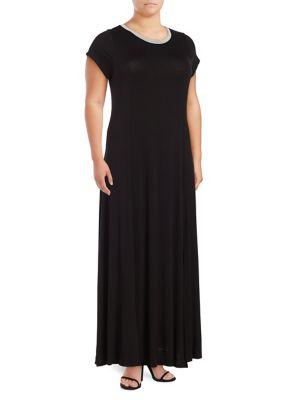 Michael Michael Kors Plus Cap Sleeve Maxi Dress