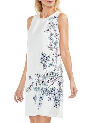 Vince Camuto Botanical Floral Sleeveless Shift Dress