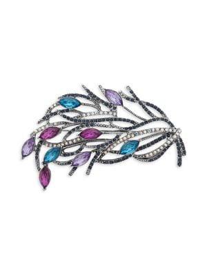 Anne Klein Embellished Leaf Brooch