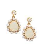 Tai Faux Pearl And Stone Drop Earring