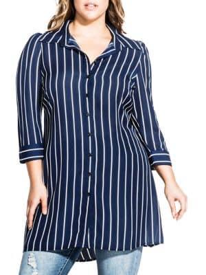 City Chic Plus Perfect Striped Tunic