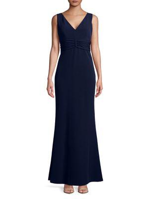 Karl Lagerfeld Paris Sleeveless V-neck Gown