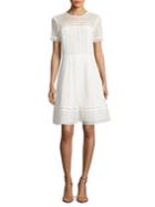 Michael Michael Kors Eyelet Fit-and-flare Dress