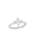 Sonatina Diamond Bridal 14k White Gold Marquise Diamond 3-stone Engagement Ring