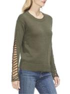 Vince Camuto Sunrise Bay Cut-out Cotton Sweater