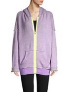 Free People In Bloom Knit Zip-front Hoodie