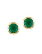 Effy Brasilica Emerald And 14k Yellow Gold Stud Earrings