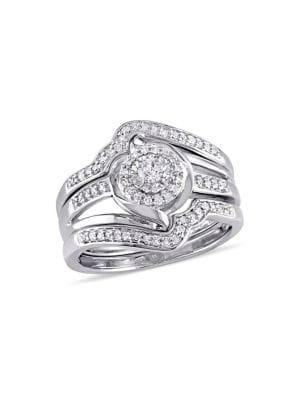 Sonatina Sterling Silver & Diamond Stackable Ring