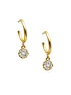 Kate Spade New York Goldtone And Cubic Zirconia Mini Round Huggie Earrings