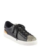 Nine West Paylay Textured Metallic Leather Sneakers