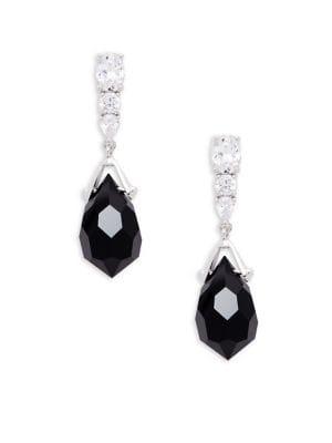 Nadri Briolette Drop Jet Earrings