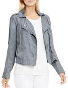 Two By Vince Camuto Drapey Linen Moto Jacket