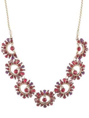 Marchesa Adjustable Stone Disc Collar Necklace