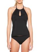 Laundry By Shelli Segal Lace-trimmed Halter Tankini Top