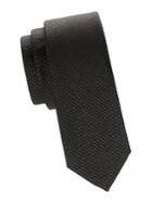 Black Brown Metallic Textured Slim Tie