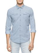 Calvin Klein Jeans Patterned Chambray Sportshirt