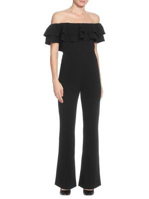 Catherine Catherine Malandrino Lelio Ruffled Off-the-shoulder Jumpsuit