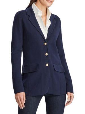 Lauren Ralph Lauren Petite Combed Cotton Blazer