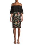 Aidan By Aidan Mattox Off-the-shoulder Tiered Dress