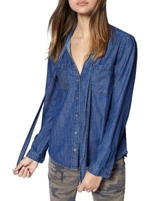 Sanctuary Audry Self-tie Denim Top