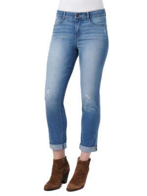 Democracy Distressed Folded-cuffs Jeans