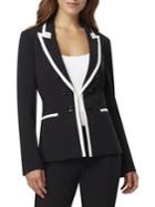 Tahari Arthur S. Levine Peak Lapel Trim Jacket