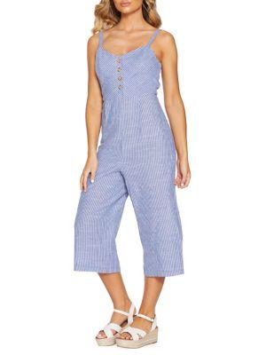 Quiz Striped Cropped Jumpsuit