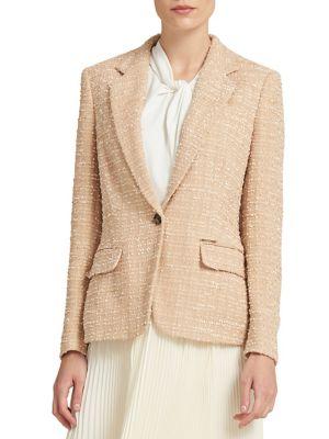 Donna Karan One Button Classic Blazer