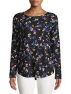Context Long Sleeve Floral Printed Top