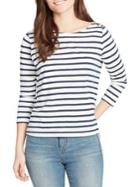 William Rast Lynette Striped Button-shoulder Top