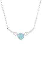Lucky Brand Land And Sea Faux Pearl And Crystal Collar Necklace