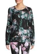 Marc New York Performance Floral Long-sleeve Cotton Sweatshirt