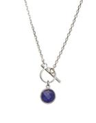 Dogeared Sapphire & Sterling Silver Solid Fill Pendant Necklace