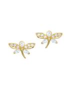 Magnetic Swarovski Crystal Dragonfly Stud Earrings