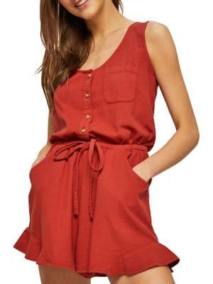 Miss Selfridge Drawstring Playsuit