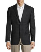 Calvin Klein Two-button Check Wool Sportcoat