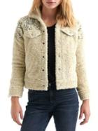 Lucky Brand Embroidered Faux-sherling Trucker Jacket