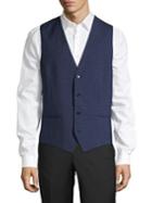Hugo Wool Button-front Tonal Suit Vest