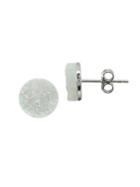 Lord & Taylor Druzy Quartz And Sterling Silver Stud Earrings