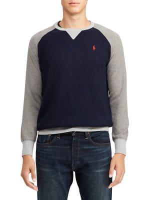 Polo Ralph Lauren Color-blocked Cotton Sweater